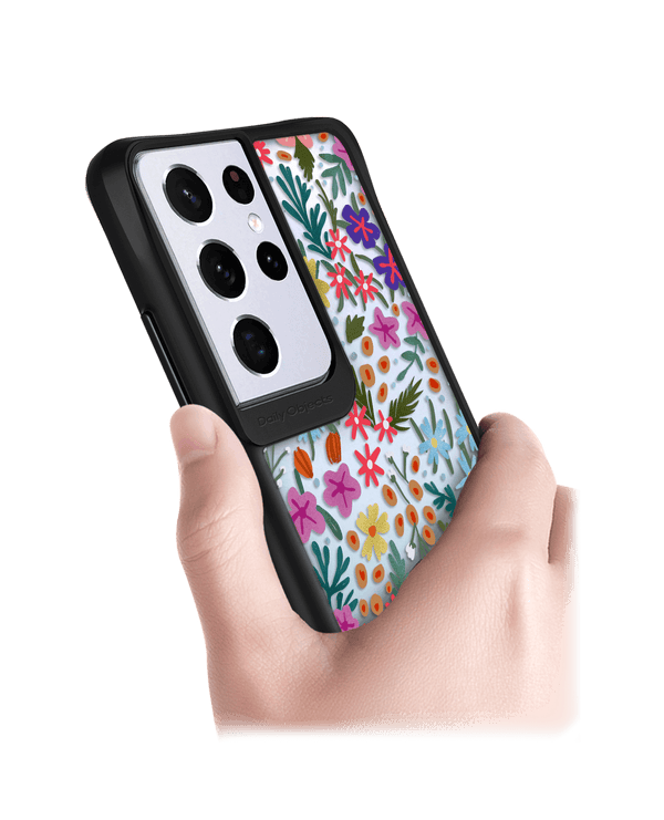 DailyObjects Hawaiian Greetings Black Hybrid Clear Case Cover For Samsung Galaxy S21 Ultra