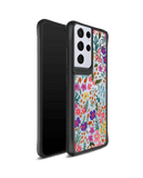 DailyObjects Hawaiian Greetings Black Hybrid Clear Case Cover For Samsung Galaxy S21 Ultra
