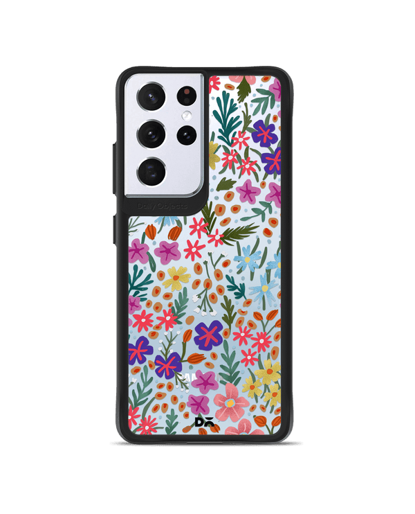 DailyObjects Hawaiian Greetings Black Hybrid Clear Case Cover For Samsung Galaxy S21 Ultra