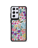 DailyObjects Hawaiian Greetings Black Hybrid Clear Case Cover For Samsung Galaxy S21 Ultra