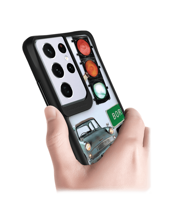 DailyObjects High Road Black Hybrid Clear Case Cover For Samsung Galaxy S21 Ultra