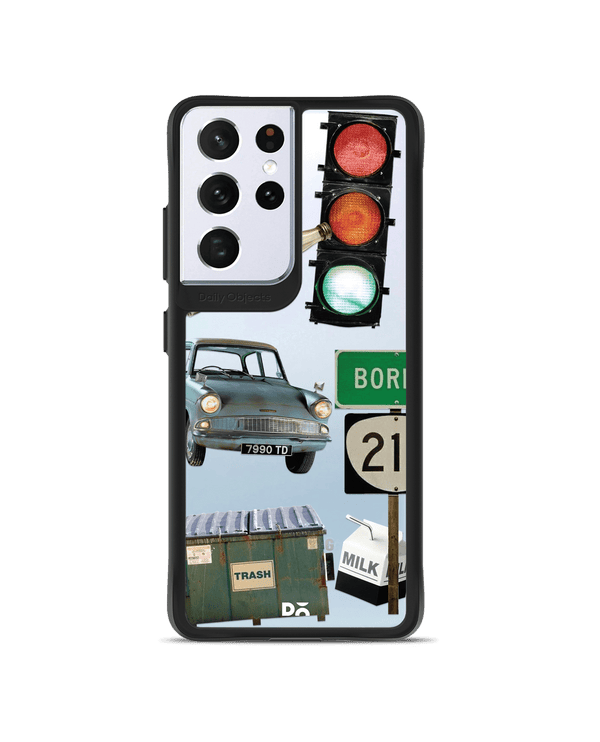 DailyObjects High Road Black Hybrid Clear Case Cover For Samsung Galaxy S21 Ultra