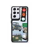 DailyObjects High Road Black Hybrid Clear Case Cover For Samsung Galaxy S21 Ultra