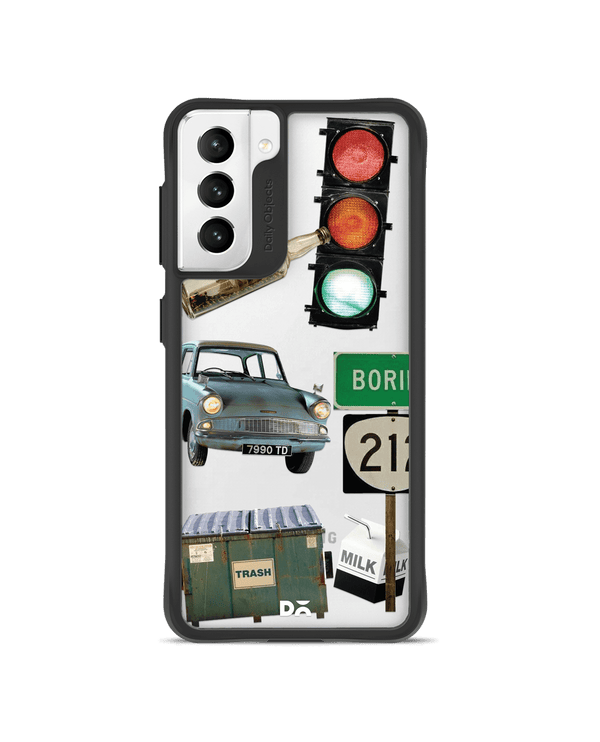 DailyObjects High Road Black Hybrid Clear Case Cover For Samsung Galaxy S22