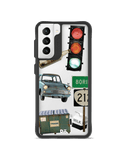 DailyObjects High Road Black Hybrid Clear Case Cover For Samsung Galaxy S22