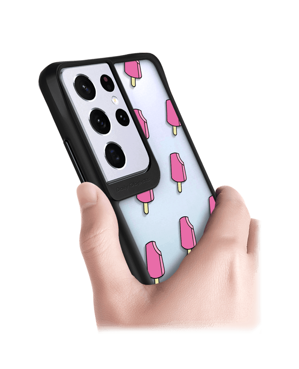 DailyObjects Ice Candy Icon Black Hybrid Clear Case Cover For Samsung Galaxy S21 Ultra