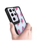 DailyObjects Ice Candy Icon Black Hybrid Clear Case Cover For Samsung Galaxy S21 Ultra