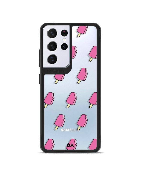 DailyObjects Ice Candy Icon Black Hybrid Clear Case Cover For Samsung Galaxy S21 Ultra