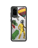 DailyObjects Lego Attack Black Hybrid Clear Case Cover For Samsung Galaxy S20 Plus