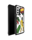 DailyObjects Lego Attack Black Hybrid Clear Case Cover For Samsung Galaxy S21