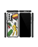 DailyObjects Lego Attack Black Hybrid Clear Case Cover For Samsung Galaxy S21