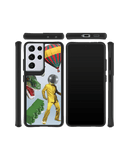 DailyObjects Lego Attack Black Hybrid Clear Case Cover For Samsung Galaxy S21 Ultra