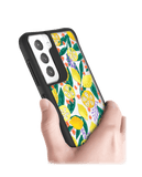 DailyObjects Lemony Leafy Black Hybrid Clear Case Cover For Samsung Galaxy S21