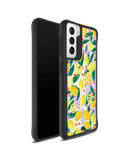 DailyObjects Lemony Leafy Black Hybrid Clear Case Cover For Samsung Galaxy S21 FE