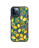 DailyObjects Lemony Leafy Black Hybrid Clear Case Cover For iPhone 12 Pro Max