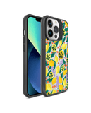 DailyObjects Lemony Leafy Black Hybrid Clear Case Cover For iPhone 13 Pro Max