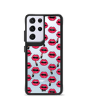 DailyObjects Lipstick Icon Black Hybrid Clear Case Cover For Samsung Galaxy S21 Ultra