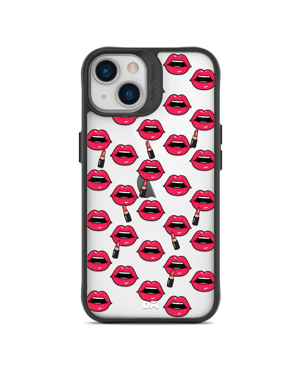 DailyObjects Lipstick Icon Black Hybrid Clear Case Cover For iPhone 13 Mini
