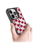 DailyObjects Lipstick Icon Black Hybrid Clear Phone Case Cover For iPhone 14 Pro