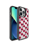 DailyObjects Lipstick Icon Black Hybrid Clear Phone Case Cover For iPhone 14 Pro