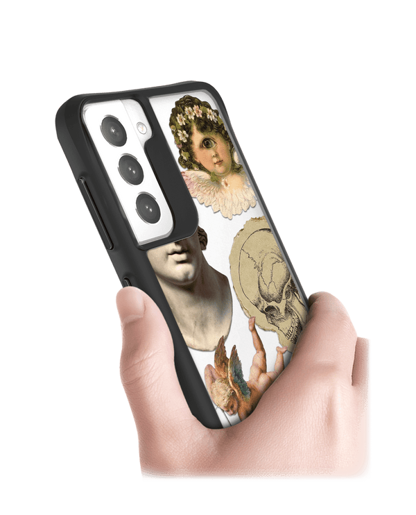 DailyObjects Love Death Cupid Black Hybrid Clear Case Cover For Samsung Galaxy S22