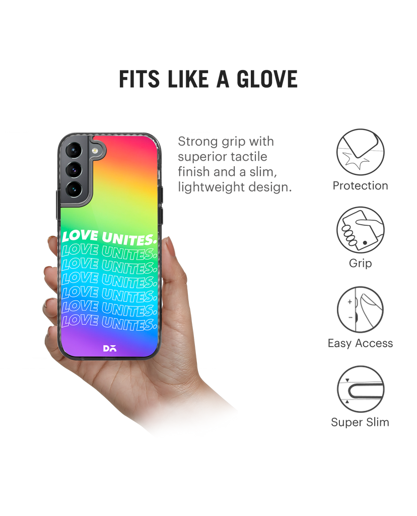 DailyObjects Love Unites Stride 2.0 Case Cover For Samsung Galaxy S21 Plus