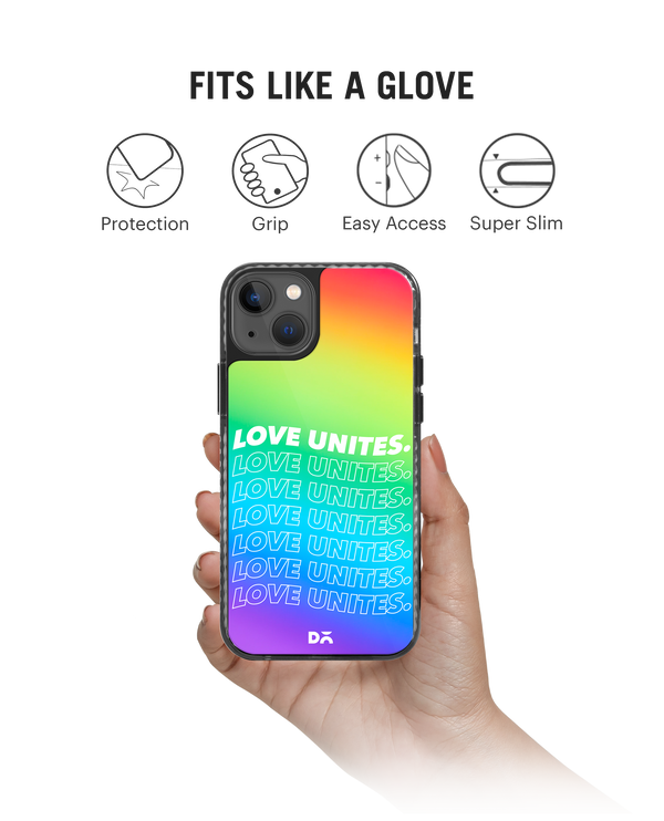 DailyObjects Love Unites Stride 2.0 Phone Case Cover For iPhone 15 Plus