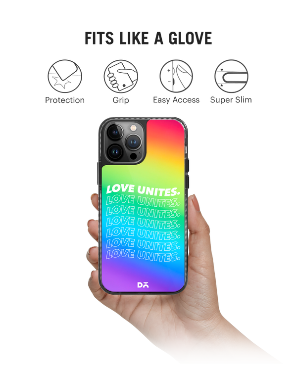 DailyObjects Love Unites Stride 2.0 Phone Case Cover For iPhone 15 Pro Max