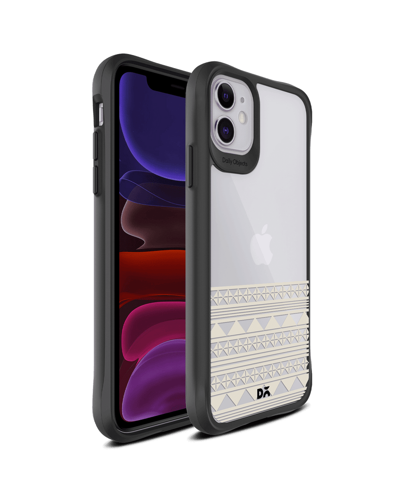 DailyObjects Mandala Band Off White Black Hybrid Clear Case Cover For iPhone 11