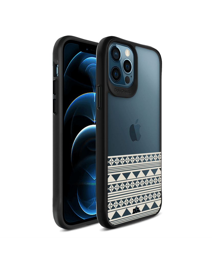 DailyObjects Mandala Band Off White Black Hybrid Clear Case Cover For iPhone 12 Pro Max