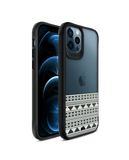 DailyObjects Mandala Band Off White Black Hybrid Clear Case Cover For iPhone 12 Pro Max