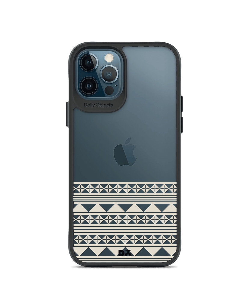 DailyObjects Mandala Band Off White Black Hybrid Clear Case Cover For iPhone 12 Pro Max