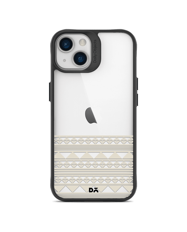 DailyObjects Mandala Band Off White Black Hybrid Clear Case Cover For iPhone 13 Mini