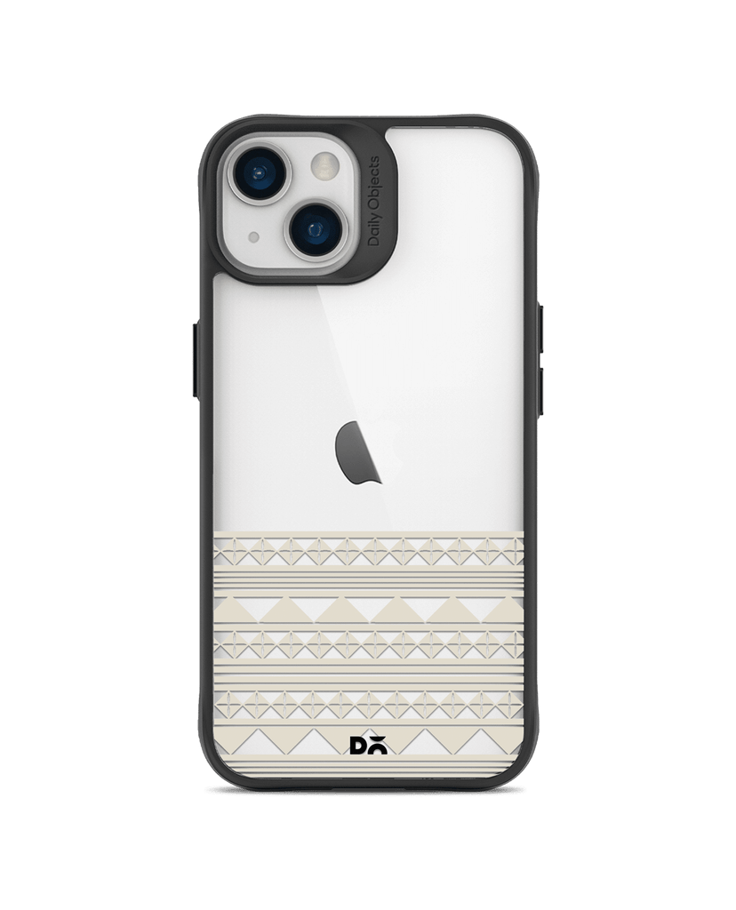 DailyObjects Mandala Band Off White Black Hybrid Clear Case Cover For iPhone 13