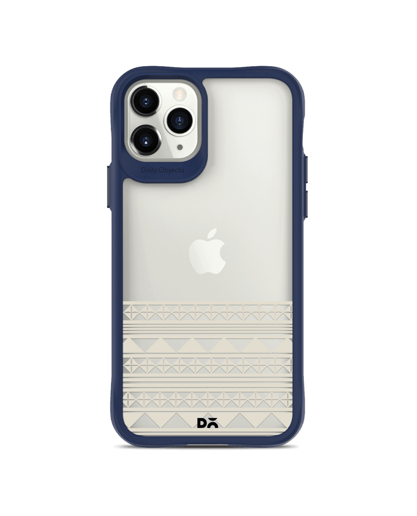 DailyObjects Mandala Band Off White Blue Hybrid Clear Case Cover For iPhone 11 Pro