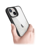 DailyObjects Mandala Flake Off White Black Hybrid Clear Case Cover For iPhone 13 Mini