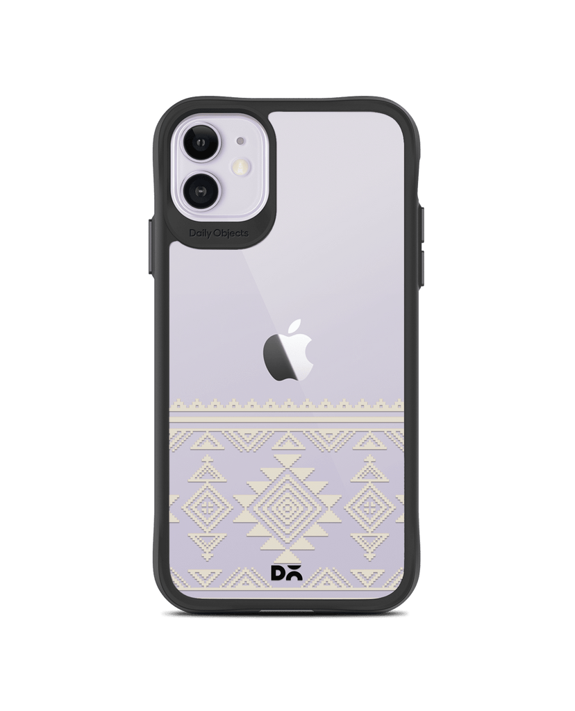 DailyObjects Mandala Tattoo Off White Black Hybrid Clear Case Cover For iPhone 11