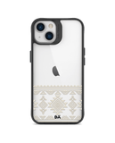DailyObjects Mandala Tattoo Off White Black Hybrid Clear Case Cover For iPhone 13 Mini