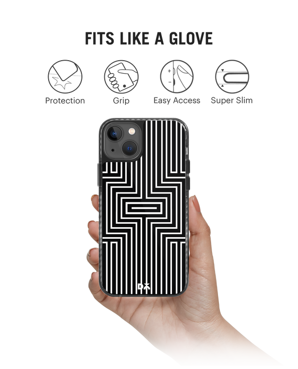 DailyObjects Maze White Stride 2.0 Phone Case Cover For iPhone 15 Plus