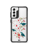 DailyObjects Melody Birds Black Hybrid Clear Case Cover For Samsung Galaxy S21 FE