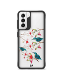 DailyObjects Melody Birds Black Hybrid Clear Case Cover For Samsung Galaxy S21