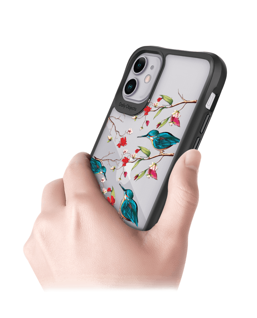 DailyObjects Melody Birds Black Hybrid Clear Case Cover For iPhone 11