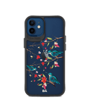 DailyObjects Melody Birds Black Hybrid Clear Case Cover For iPhone 12 Mini