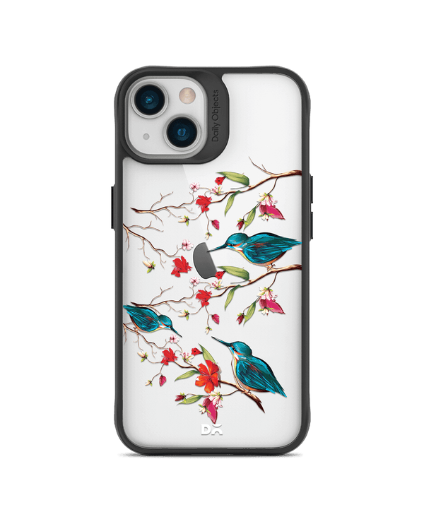 DailyObjects Melody Birds Black Hybrid Clear Case Cover For iPhone 13 Mini