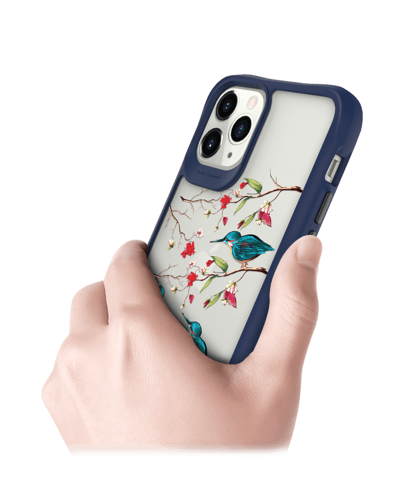 DailyObjects Melody Birds Blue Hybrid Clear Case Cover For iPhone 11 Pro Max