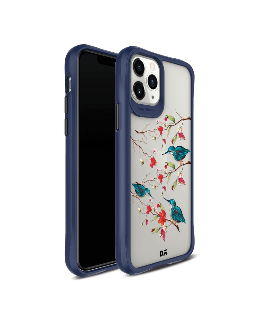 DailyObjects Melody Birds Blue Hybrid Clear Case Cover For iPhone 11 Pro Max