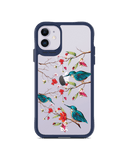 DailyObjects Melody Birds Blue Hybrid Clear Case Cover For iPhone 11