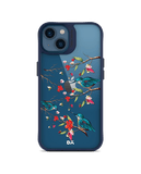 DailyObjects Melody Birds Blue Hybrid Clear Case Cover For iPhone 13