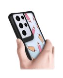 DailyObjects Milkshake Icon Black Hybrid Clear Case Cover For Samsung Galaxy S21 Ultra