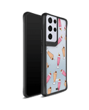 DailyObjects Milkshake Icon Black Hybrid Clear Case Cover For Samsung Galaxy S21 Ultra